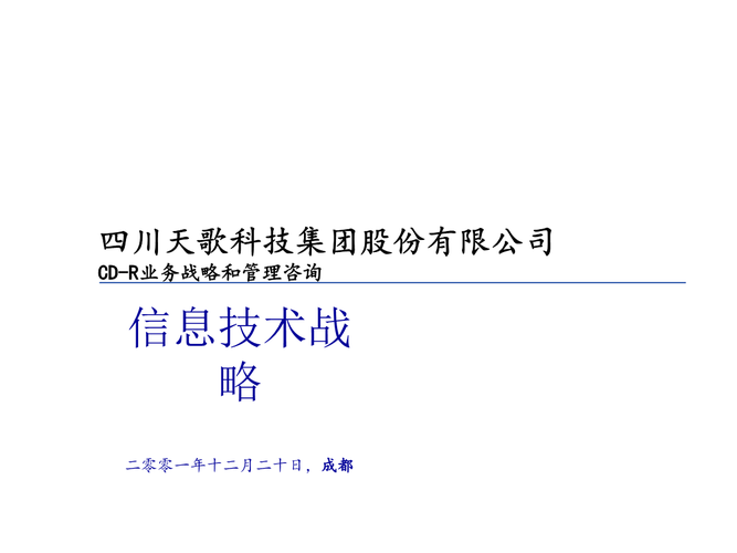 普华永道为某集团咨询全案信息技术战略管理.ppt 75页